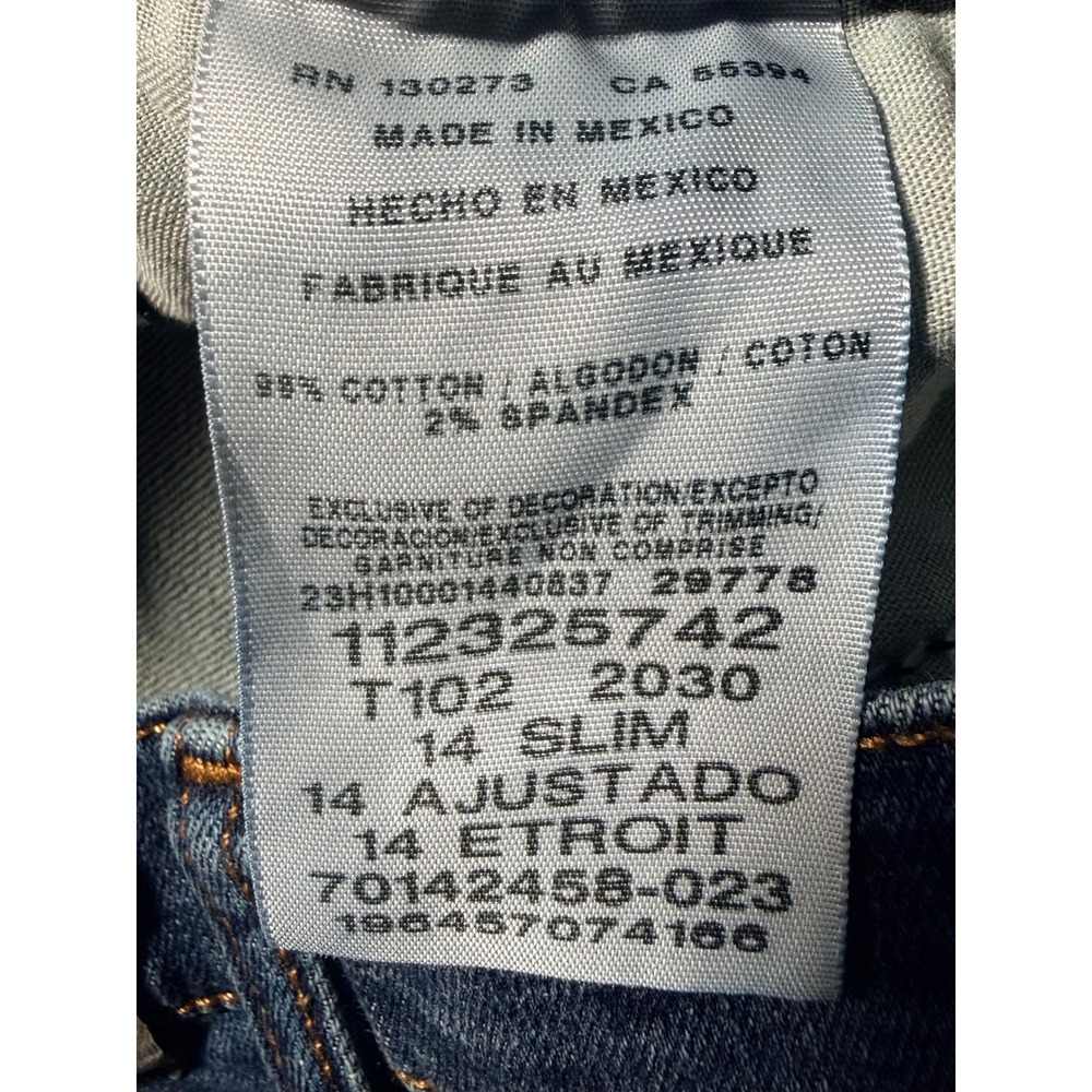 Wrangler Boys Classic Straight Jeans Medium Wash Adjustable Waist Size 14 Slim - Picture 8 of 8